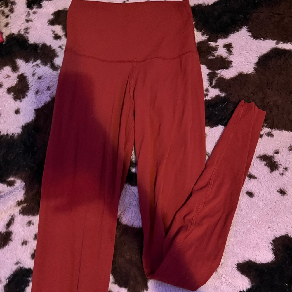 Women's Red High-Waisted Pants